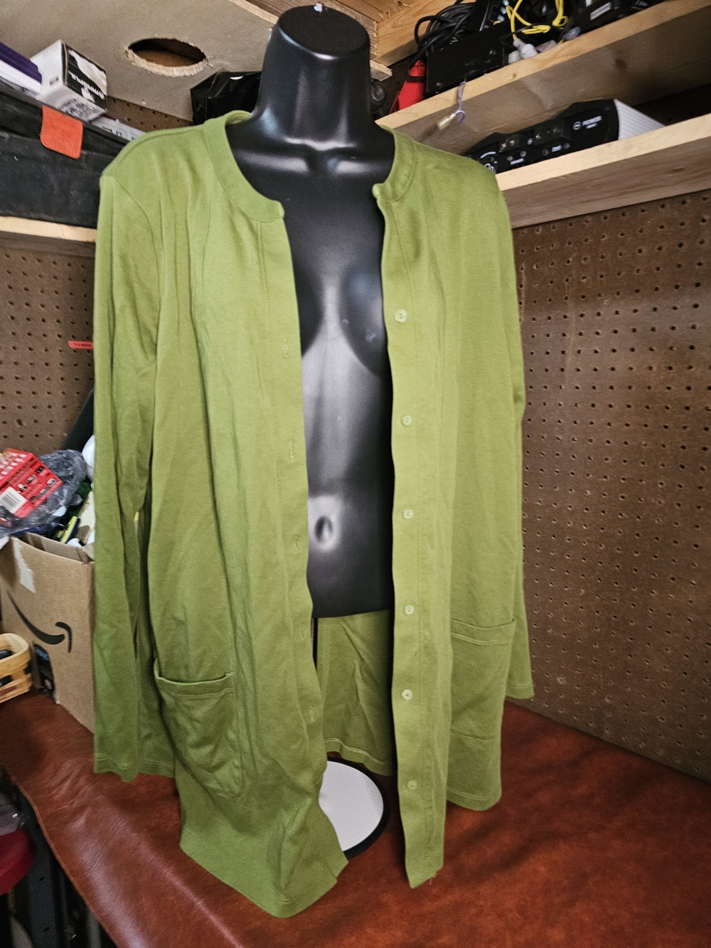 Isaac Mizrahi! LIVE! Green Cardigan 1X